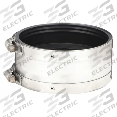 FERNCO Flexible Pipe Straight: Neoprene, For 3 in_4 in Pipe, Iron x PVC/Steel - Shielded Flexible Transition Couplings