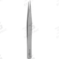 EXCELTA Tweezers: Carbon Steel, Point, Straight Tip, 0.004 in Tip Thick. Key specifications — attr1002355: Carbon Steel; attr1002345: EXCELTA; attr1002348: Carbon Steel; attr1002358: Smooth; attr1002361: 0.