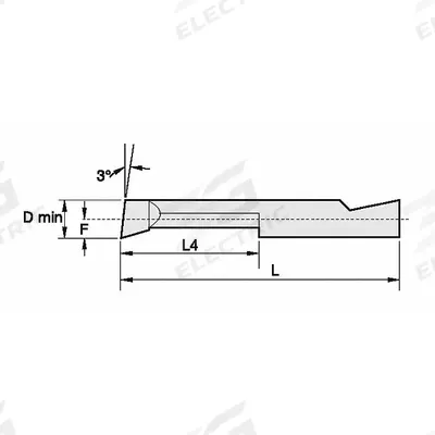 WIDIA Boring Bar: Boring, TiN, 0.0880 in Center to Cutting Tip, Right Hand (MPN BB1871250R) - Machining