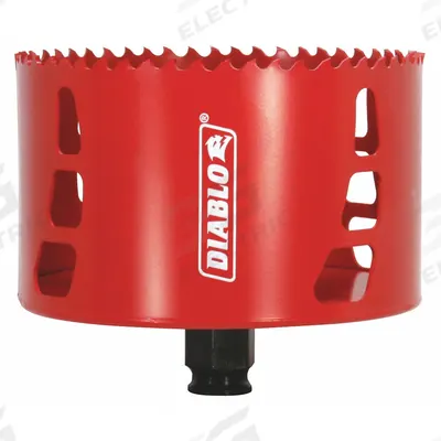 DIABLO Hole Saw: 4 1/4 in Saw Dia., 4 Teeth per Inch, 2 3/8 in Max. Cutting Dp - Multi-Material-Cutting Hole Saws without Arbor