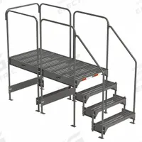 EGA Work Platform: 3 ft Platform Ht - Max, 34.6 in x 76.8 in, Steel, 500 lb Load Capacity (MPN CW5-36-4-6). Key specifications — Folding: Not Foldable; Mobility: Stationary; Use Location: Indoor; Brand: EGA; Color: Gray; Exit Direction: Forward; Height Adjustability: Adjustable Height; Includes Handrails: Handrails Included.