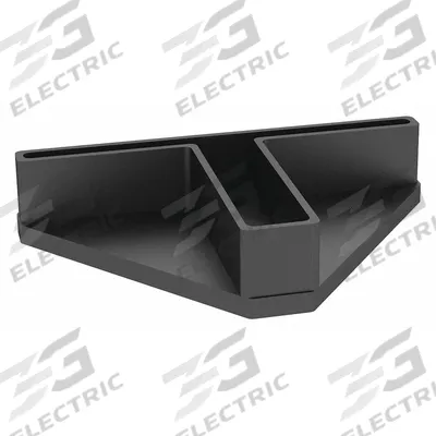 TENNSCO Foot Plate: 3 7/16 in x 2 in x 3/4 in, Black, Nylon - Footplates for Boltless Shelving