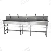 SANI-LAV Wash Station: 45 in Overall Ht, 97 in Bowl Lg, 8 in Bowl Dp, 0.5 gpm Flow Rate, Sensor (MPN 510FA-0.5). Key specifications — Includes Side Splash: Side Splash Not Included; Power Source: AC Powered; Brand: SANI-LAV.