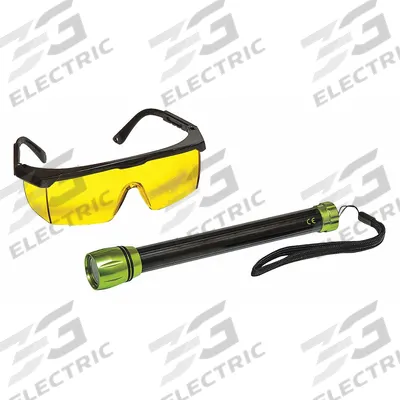 LEAKFINDER Flashlight: Leak Detector UV Flashlight, A/C System/Coolant/Oil, Metal - Leak Detecting UV Flashlights & Glasses