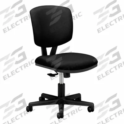 HON Office Chair: Volt, Black, Fabric Material, 18 3/4 in Back Ht, 18 1/2 in Seat Wd - Armless Office Chairs