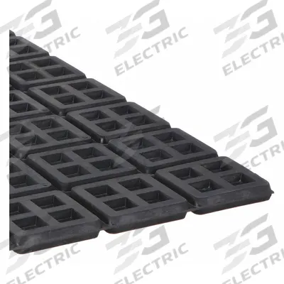 MASON Vibration Isolator Pad: Neoprene, Waffle Pad Top, 18 in Lg, 18 in Wd - Vibration-Isolating Pads & Sheets