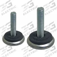S & W Furniture Glides: Stainless Steel, Round, Silver, 1 9/16 in Overall Dia, 2 in Overall Ht (MPN SW-5T17). Key specifications — Product Type: Furniture Glides; Shape: Circle; Color: Silver; Attachment Method: Screw-In; Brand: S & W; Leg Angle: Straight; Pad Material: Stainless Steel; Screw Thread Size: 3/8"-16.