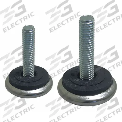 S & W Furniture Glides: Stainless Steel, Round, Silver, 1 9/16 in Overall Dia - Leveling Glides