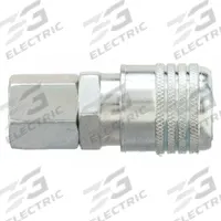 SPEEDAIRE Quick Connect Hose Coupling: 1/4 in Body Size, 3/8 in Hose Fitting Size, Sleeve, FNPT (MPN 30E713). Key specifications — Brand: SPEEDAIRE; Thread Size: 3/8"-18; Coupling Locking Type: Sleeve; Hose Fitting Gender: Female.