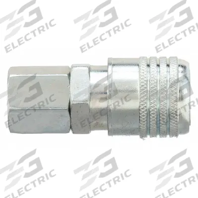 SPEEDAIRE Quick Connect Hose Coupling: 1/4 in Body Size, 3/8 in Hose Fitting Size - Industrial Interchange Steel Quick-Connect Air Coupling Bodies