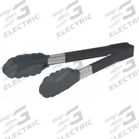 VOLLRATH Coated Scalloped Tongs: Nylon Blade, 16 in Overall Lg, Black, Coated Handle, Black, Black (MPN 4781622). Key specifications — Color: Black; Brand: VOLLRATH; Coated Handle: Yes; NSF Certified: Yes.
