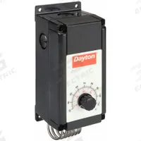 DAYTON Line Volt Mechanical Tstat: Heat or Cool, Plastic, 30° to 110°F, 3°F, Hydraulic Air Coil (MPN 4LZ95). Key specifications — attr400419: 120 to 277V AC; attr400424: (2) SPDT, Open/Close on Rise; attr400415: 30° to 110°F; attr400417: 3°F; attr400418: Hydraulic Air Coil; attr400408: Heat or Cool; attr408361: DAYTON; attr400410: Plastic.