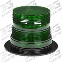 GROTE Flashing Beacon: Flashing Beacon, Green, 5 1/8 in Overall Wd, 3 1/2 in Overall Ht, LED, 12/72V (MPN 78094). Key specifications — Operating Voltage: 12/72V; Number of Flash Patterns: 28; Electrical Connection: Blunt Cut Wires; Mount Type: Screw; Brand: GROTE; Shape: Round.