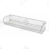 APPROVED VENDOR Stacking Basket: 48 in x 14 in x 9 in, 150 lb Load Capacity, Steel, Chrome, Silver (MPN 45VY20). Key specifications — attr37510: Chrome; attr5274: Steel; attr37511: Silver; attr37505: APPROVED VENDOR.