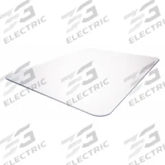 FLOORTEX Chair Mat: Rectangle, 0.2 in Thick, 53 in Overall Lg, 46 in Overall Wd, Clear, Beveled Edge (MPN FCM121345ER). Key specifications — Brand: FLOORTEX; Material: Polycarbonate.