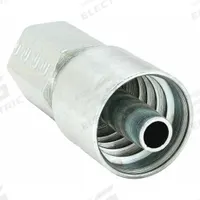 PARKER Hydraulic Crimp Fitting: Steel x Steel, Straight, -12 For Hose Dash Size, Female x Genderless (MPN 10243-12-12). Key specifications — Fitting Gender: Female x Genderless; Fitting Connection Type: NPTF x Crimp; Thread Size: 3/4"-14; For Hose Dash Size: -12; Brand: PARKER.