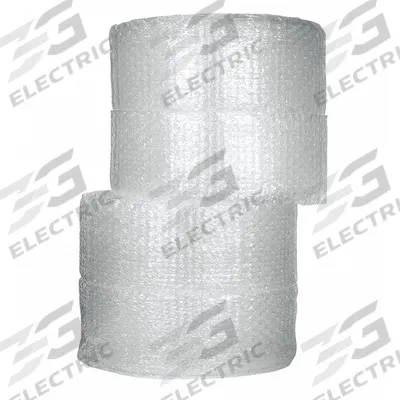 BUBBLE WRAP Bubble Rolls: 1/2 in Bubble Size, 24 in Roll Wd, 250 ft Roll Lg, Clear - Standard Bubble Rolls