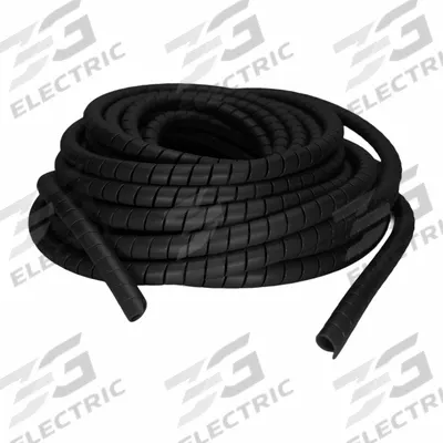 RHINO Hose Protection Spiral Guard: 1 3/50 in Dia, 50 ft Lg, Black - Standard Spiral Hose Wraps