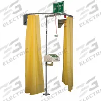 HUGHES Privacy Curtain: For Use With Safety Shower, Yellow, Nylon/Steel, Curtain-WM. Key specifications — Material: Steel; Brand: HUGHES; For Use With: Safety Shower; Accessory Type: Privacy Curtain.