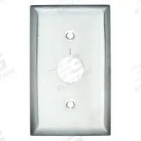 HUBBELL Wall Plate: Barrel Key, 1 Gang, Silver, Std Size (MPN SS12RKLM). Key specifications — Brand: HUBBELL; Material: Stainless Steel.