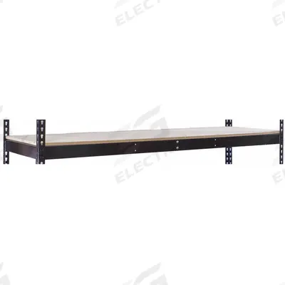 HALLOWELL Shelf: 96 in x 30 in, 620 lb Load Capacity, Particleboard, Black - Particleboard Decking Shelf Kits for Boltless Shelving