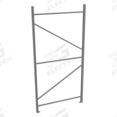 TENNSCO Bulk Storage Upright Frame: 96 in Overall Ht, 14 ga, 17,000 lb Load Capacity - Standard Welded Uprights for Bulk Racks