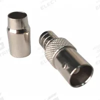 VITEK Coaxial Crimp Connector: Female, Connector, Silver, Crimp-On, RG-59, 1 GHz Max Freq, 100 PK (MPN VT-BNC-CRMP-FL100). Key specifications — attr930438: Connector; attr930422: VITEK; attr930423: Silver; attr930429: Chrome Plated; attr930430: Female.