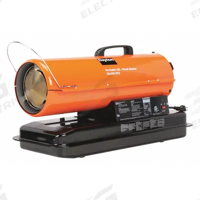 Dayton Portable Oil and Kerosene Torpedo Heater: Handheld Portable - Direct-Fired Portable Oil & Kerosene Torpedo Heaters