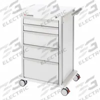 MARKETLAB Compact Medical Supply Cart: Aluminum, (2) Swivel/(2) Swivel with Brake, White, White (MPN 18087). Key specifications — Material: Aluminum; Drawer Color: White; Brand: MARKETLAB; Caster/Wheel Configuration: (2) Swivel with Brake; Cabinet Color: White.