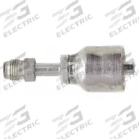 PARKER Hydraulic Crimp Fitting: Steel x Steel, 45° Elbow, -10 For Hose Dash Size, Male x Genderless (MPN 12843-6-6). Key specifications — For Hose Dash Size: -10; Fitting Gender: Male x Genderless; Fitting Connection Type: Inverted Flare x Crimp; Thread Size: 5/8"-18; Brand: PARKER.