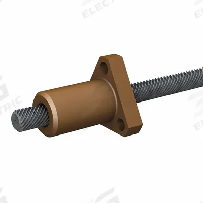 PBC LINEAR Precision Lead Screw: Lead Screw and Nut Assembly, Std, PTFE, Stainless Steel - Precision Lead Screws with Standard Nuts