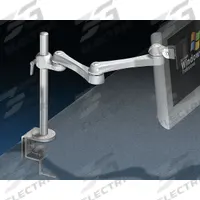 HERGO Desk Clamp: Gray, 22 1/2 in Overall Ht, 9 in Overall Wd, 15 1/2 in Overall Dp (MPN 95-HE502-045). Key specifications — attr990929: HERGO; attr990947: Clamp; attr990930: Gray; attr990931: 15X719; attr990954: Desk Clamp.