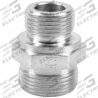 ERMETO Compression Fitting Adapter: 12 mm OD Size, G 3/8 A x G 3/8 A Thread Size - Flareless Bite-Type Steel Compression Fittings