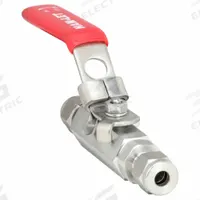 HAM-LET Manual Two-Way Ball Valve: 1/4 in, Stainless Steel, Straight, Compression x Compression (MPN H-700-SS-L-6MM-T-LD). Key specifications — Brand: HAM-LET; Handle: Locking Lever.