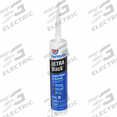 PERMATEX RTV Gasket Maker: Ultra Black Max Oil RTV, 13 oz, Cartridge - Oil-Resistant RTV Gasket Makers
