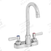 ZURN Gooseneck Bathroom Faucet: AquaSpec®, Brass, Chrome Finish, 2.2 gpm Flow Rate, Centerset, Lever (MPN Z812A1-XL). Key specifications — Includes: Mounting Hardware; Brand: ZURN; Series: AquaSpec®.