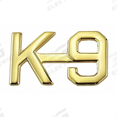 HEROS PRIDE Metal Rank Insignia: K-9, 1/2 in, Gold, Metal, Clutch Pin, Rank Insignia - Metallic Insignia