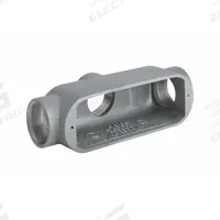 Conduit Outlet Body: Aluminum, 3/4 in Trade Size, TB Body, 7 cu in Body Capacity, Threaded Hub (MPN OTB-2). Key specifications — Finish: Powder Coated; Includes: Stainless Steel Screws; For Use With: IMC; Brand: HUBBELL KILLARK; Hub Style: Threaded; Mfr. Series: O.