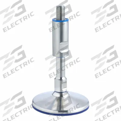 JW WINCO Leveling Foot: Swiveling Stud, 1/2"-13 Thread Size, 3.15 in - Hygienic Male Leveling Mounts