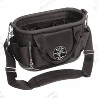 KLEIN TOOLS Tool Tote: 15 1/2 in W x 7 1/2 in D x 10 in H, Black, Polyester, 17 Pockets, Polyester (MPN 58890). Key specifications — Color: Black; Brand: KLEIN TOOLS; Material: Polyester.