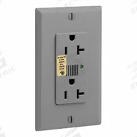 LEVITON Plugs and Receptacles: Duplex, 5-20, Gray, 125V AC, 20 A, 2 Pole / 3 Wire (MPN 7380-GY)