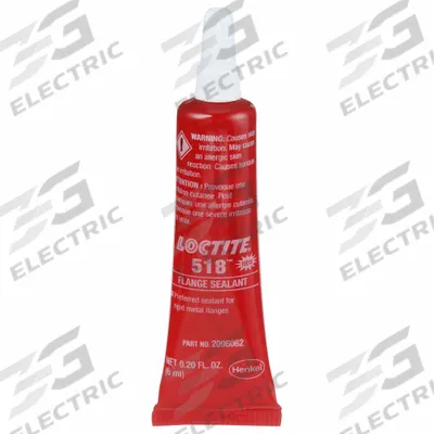 LOCTITE Anaerobic Gasket Maker: 518, 0.2 fl oz, Tube, Red, For Rigid Assemblies (MPN 2096062) - Anaerobic Gasket Makers for Rigid Assemblies