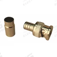 VITEK Coaxial Crimp Connector: Male, Connector, Silver, Crimp-On, RG-6, 1 GHz Max Freq, BNC, 100 PK (MPN VT-BNC-MRG6100). Key specifications — attr930438: Connector; attr930422: VITEK; attr930423: Silver; attr930429: Chrome Plated; attr930430: Male.