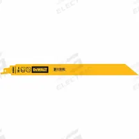 DEWALT Reciprocating Saw Blade: 14 Teeth per Inch, 12 in Blade Lg, 1 in Blade Thick, Bi-Metal, 5 PK (MPN DWAR12114). Key specifications — attr1109198: 14; attr1109200: Rigid for Straight Cuts; attr1109201: Straight; attr1109209: DEWALT.