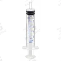 HENKE-JECT 3-Part Disposable Syringe: 5 mL Capacity - mL, Luer Slip, Polypropylene, Polypropylene (MPN 5050.000V0). Key specifications — Attachment Type: Luer Slip; Plunger Material: Polypropylene/Polyisoprene Rubber; Sterile/Non-Sterile: Sterile; Tip Material: Polypropylene; Barrel Material: Polypropylene; Brand: HENKE-JECT; Compatible Needles: Sharp, Tri-Bevel Needles; Includes Needles: No.
