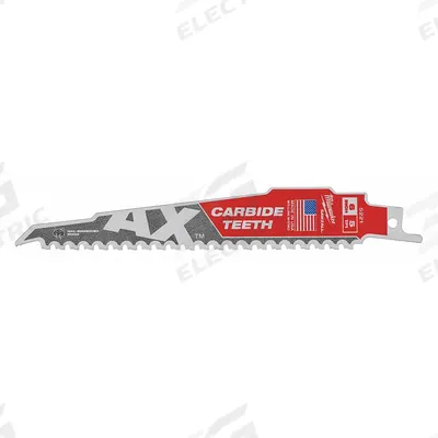MILWAUKEE Reciprocating Saw Blade: 7 Teeth per Inch, 6 in Blade Lg, 0.05 in Blade Thick - Wood-Cutting & Pruning Blades