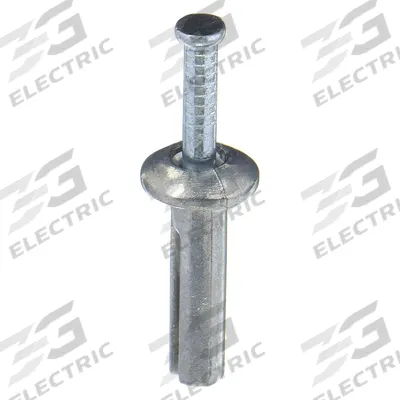 APPROVED VENDOR Hammer Drive Pin Anchor Set: 1/4 in Dia, 1 in Overall Lg, Mushroom - Metal Removable Nail Drive Anchors
