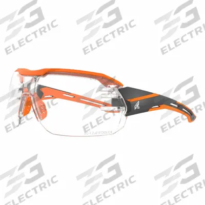 EDGE EYEWEAR Safety Glasses: Clear Lens, Half-Frame, Vapor Shield - Padded Comfort-Fit Safety Glasses