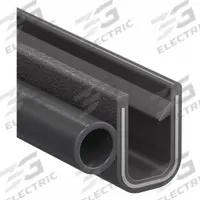 TRIM LOK INC Trim Seal: Side Bulb, 25 ft Overall Lg, PVC Outer, EPDM Bulb, 3/8 in Leg Lg (MPN 5M062B3X1/32A-25). Key specifications — Standards: UL50E File MH49032; Bulb Material: EPDM; Bulb Location: Opposite Side; Brand: TRIM LOK INC; Color: Black; Outer Material: PVC; Profile Shape: Side Bulb; _Gripping Style: Single Tongue.