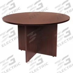 REGENCY Conference Table: Round, Laminate, Mahogany, 29 in Overall Ht, 42 in Overall Dia, Wood, PVC (MPN LCTR42MH). Key specifications — attr987891: Slab Leg; attr987894: Laminate; attr987867: PVC; attr987857: REGENCY; attr987872: Wood.
